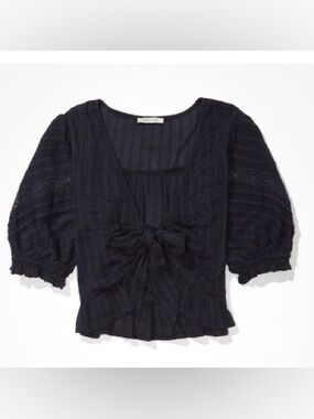 American Eagle Tie Front Top